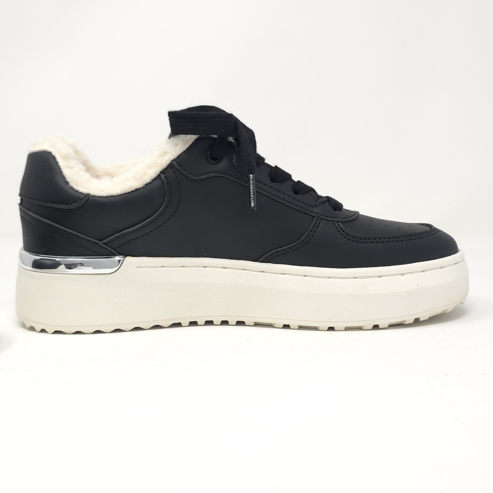 Nine West Black Platform Sneakers with Cream Lined Collar 7M - Picture 4 of 11